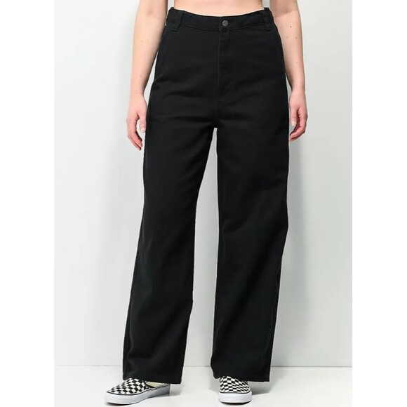 Monet High Rise Wide Leg Sammi Women Black 9 Skateboard Pants Skate Jeans Zumiez - Picture 1 of 13